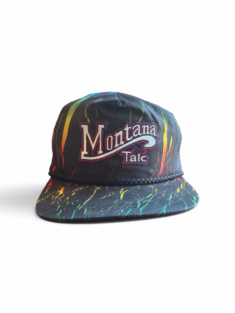 Vintage Montana Talc Co. Trucker Hat Tie Dye Acid Wash SnapBack